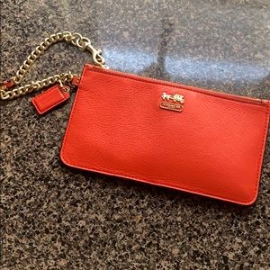 Coach wristlet Coral